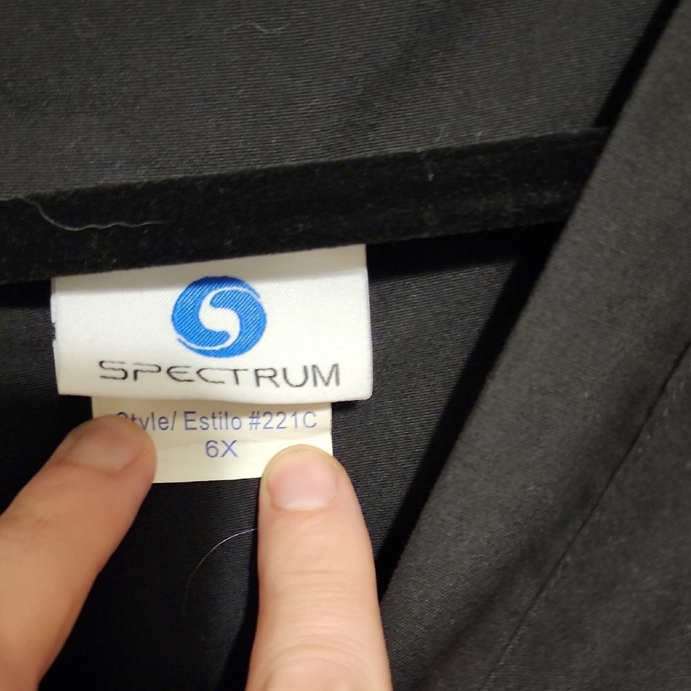 Black Hospital Scrub Top - Picture 2 of 4